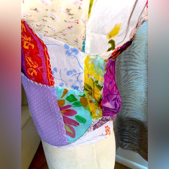 Patchwork Cropped Jacket - Picture 3 of 4